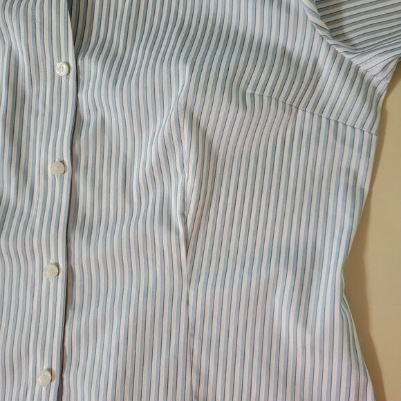 Worthington Women's Long Sleeve Stripe Button-Down Shirt - Picture 9 of 13